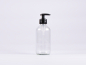 Preview: Klarglasflasche 250ml, mit Dispenser schwarz/weiss