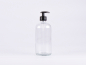 Preview: Klarglasflasche 500ml, mit Dispenser schwarz/weiss