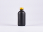 Preview: Schwarzglasflasche 250ml, mit Schraubverschluss Aluminium