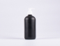 Preview: Schwarzglasflasche 500ml, mit Dispenser schwarz/weiss