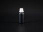 Preview: Schwarzglasflasche 30ml, mit Tropfmontur OV für wässrige Lösungen