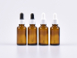 Preview: Braunglasflasche 100ml, mit Pipette weiss