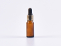 Preview: Braunglasflasche 10ml, mit Pipette gold