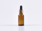 Preview: Braunglasflasche 20ml, mit Pipette gold