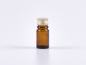 Preview: Braunglasflasche 5ml, mit Aludeckel gold/silber