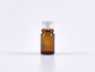 Preview: Braunglasflasche 5ml, mit Aludeckel gold/silber