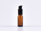 Preview: Braunglasflasche 10ml, mit Lotionspumpe Aluminium, 4 Color