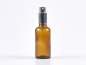 Preview: braunglas-flakon.-flasche-gold