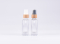 Preview: Klarglasflasche Miro 50ml - Lotionspumpe Bambus