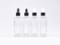 Preview: Klarglasflasche Miro 100ml - Pipette schwarz