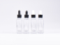 Preview: Klarglasflasche Miro 50ml - Pipette schwarz