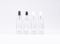 Preview: Klarglasflasche Miro 50ml - Pipette silber matt