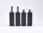 Preview: Schwarzglasflasche Miro 100ml - Pipette silber glanz