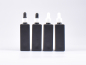 Preview: Schwarzglasflasche Miro 100ml - Pipette weiss