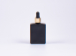 Preview: Schwarzglasflasche Miro 50ml - Pipette gold