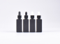 Preview: Schwarzglasflasche Miro 50ml - Pipette schwarz