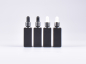 Preview: Schwarzglasflasche Miro 50ml - Pipette silber glanz