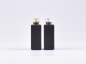 Preview: Schwarzglasflasche Miro 50ml - Schraubverschluss Aluminium