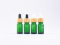 Preview: Grünglasflasche 10ml, mit Pipette Bambus