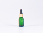 Preview: Grünglasflasche 10ml, mit Pipette gold