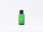 Preview: Grünglasflasche 30ml, mit Tropfmontur schwarz