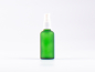 Preview: Grünglasflasche 50ml, mit Lotionpumpe Kunststoff