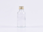 Preview: Klarglasflasche 30ml, mit Aludeckel silber/gold