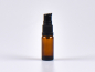 Preview: Braunglasflasche 10ml, mit Lotionspumpe Kunststoff