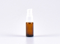 Preview: Braunglasflasche 10ml, mit Lotionspumpe Kunststoff
