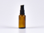 Preview: Braunglasflasche 30ml, mit Lotionspumpe Kunststoff