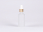 Preview: säuremattierte Flasche 50ml, mit Pipette gold