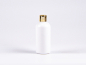 Preview: Weissglasflasche 100ml, mit Tropfmontur Gold gold