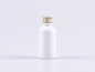 Preview: glasflasche-weiss-matt-aluminium-deckel-gold-silber