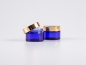 Preview: Blauglasdose, 30ml, mit Deckel Gold