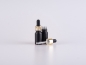 Preview: Schwarzglasflasche 10ml, mit Pipette gold