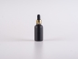 Preview: Schwarzglasflasche 30ml, mit Pipette gold