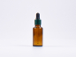 Preview: Braunglasflasche 30ml, mit Pipette grün-matt