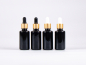 Preview: MIRON Violettglasflasche 30ml, mit Pipette gold