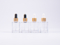 Preview: Glasflasche "Raoul" 30ml, mit Pipette gold