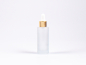 Preview: Glasflasche säuremattiert- eckige Schulter, 30ml, mit Pipette Alu gold