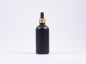 Preview: Schwarzglasflasche 100ml, mit Pipette gold