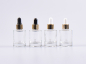 Preview: Glasflasche "Raoul" 30ml, mit Pipette gold