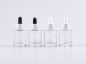 Preview: Glasflasche "Raoul" 30ml, mit Pipette weiss