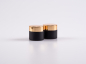 Preview: Schwarzglasdose, 10ml, mit Deckel gold