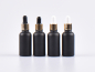 Preview: Schwarzglasflasche 30ml, mit Pipette gold