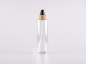 Preview: PET Flasche "Sharp" 250ml, mit Lotionspumpe Bambus