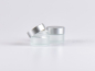 Preview: Glasdose säuremattiert, 15ml, mit Deckel silber