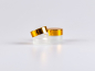 Preview: Glasdose säuremattiert, 7ml, mit Deckel gold