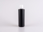 Preview: Flasche "Tara" 250ml, matt-schwarz, mit FlipTop/DiscTop weiss