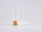 Preview: Kosmetiktube 50ml, transparent, mit Schraubverschluss Bambus